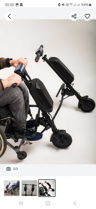 Электроприставка к коляске инвалидной