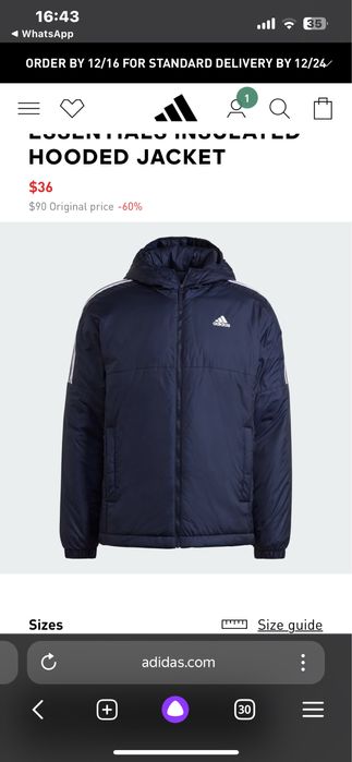 Продам куртку новую адидас