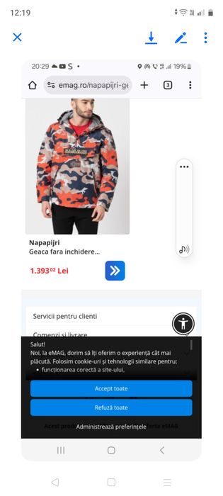 Geaca nou cu eticheta numai că nu o trimit prin curier predare persona