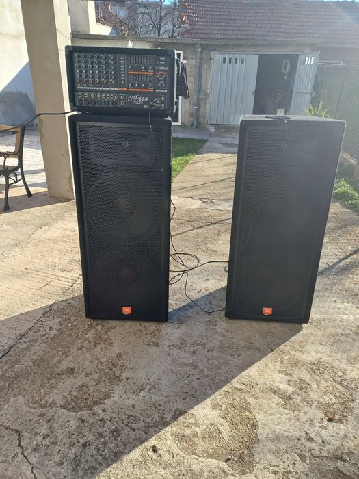 Тонколони Jbl jrx 100 2 броя и усилвател