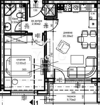 Продава се Двустаен апартамент в Пловдив, Беломорски - 60 кв.м за 1087 €/кв.м - Снимка #1