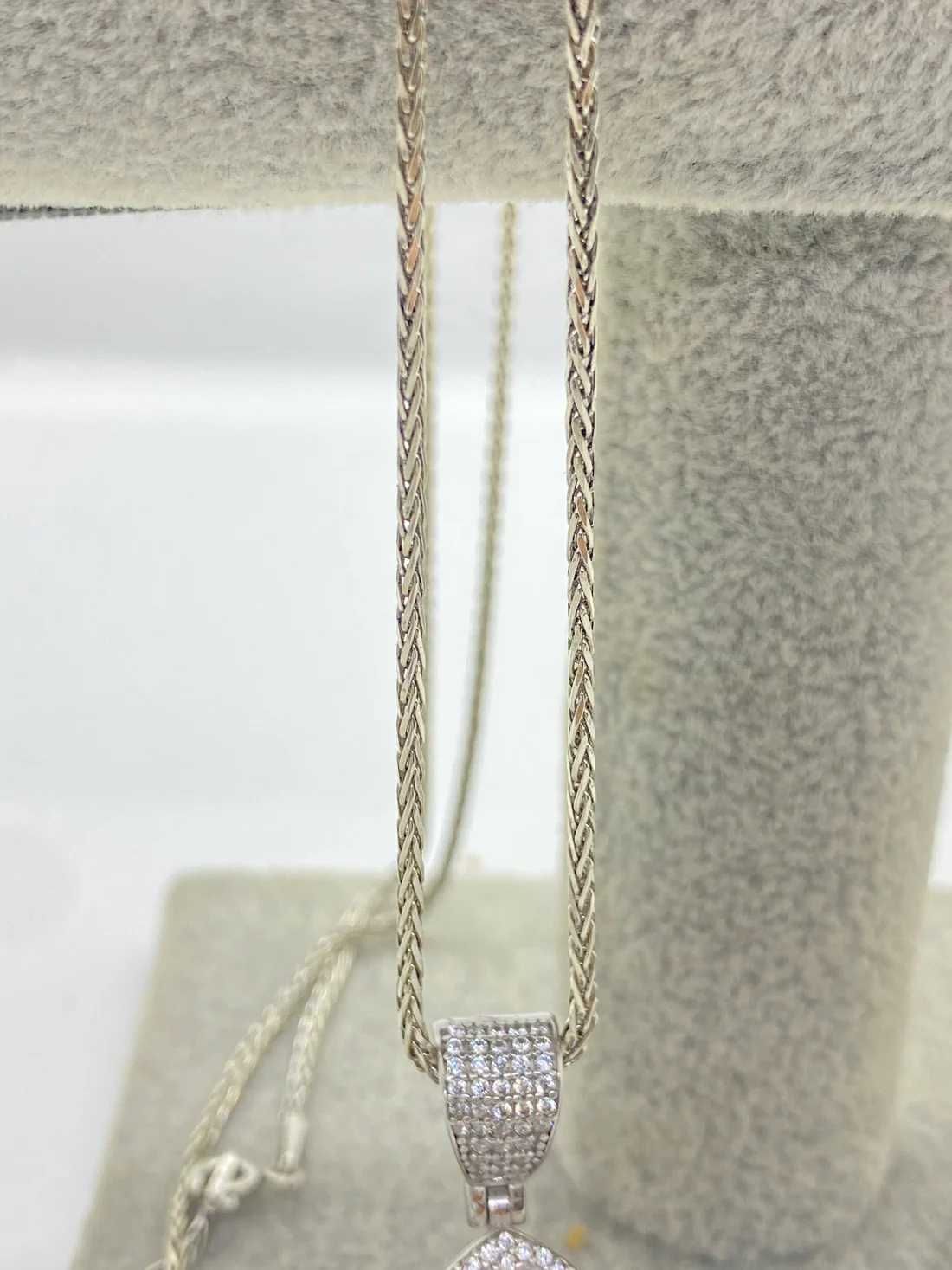Set Lanț și Pandantiv White Diamond din Argint 925