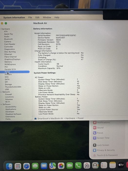 Macbook air m2 8/256