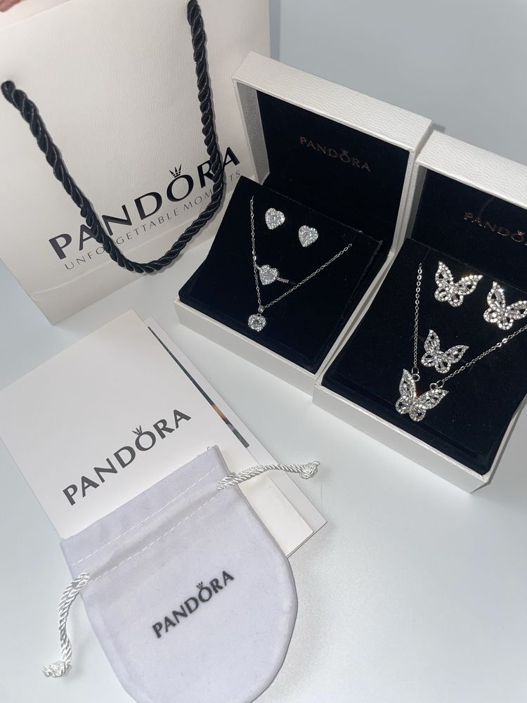 Украшения набор|Pandora Часы Подвеска кольцо серьги