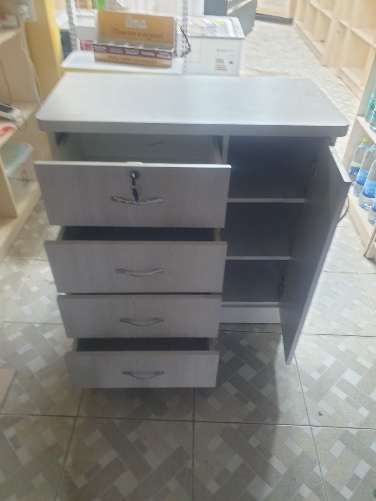 Tumba, Komod , oq teksturalik laminatdandan yaslagan, polkali, kalitli