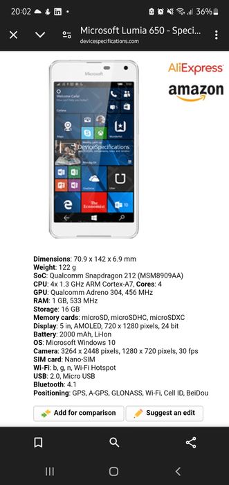 Microsoft/Nokia Lumia 650