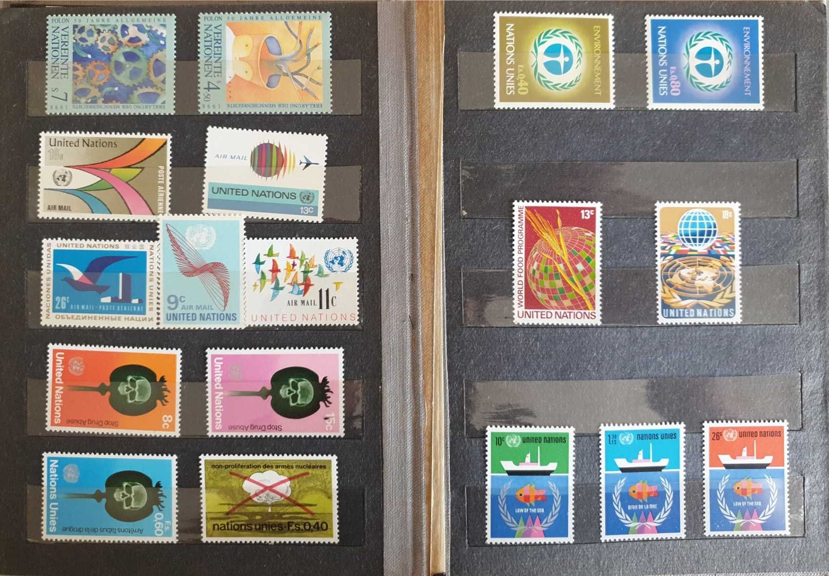 Colectie timbre cu tematica "United Nations/UNESCCO"