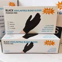 Черные нитриловые перчатки продам