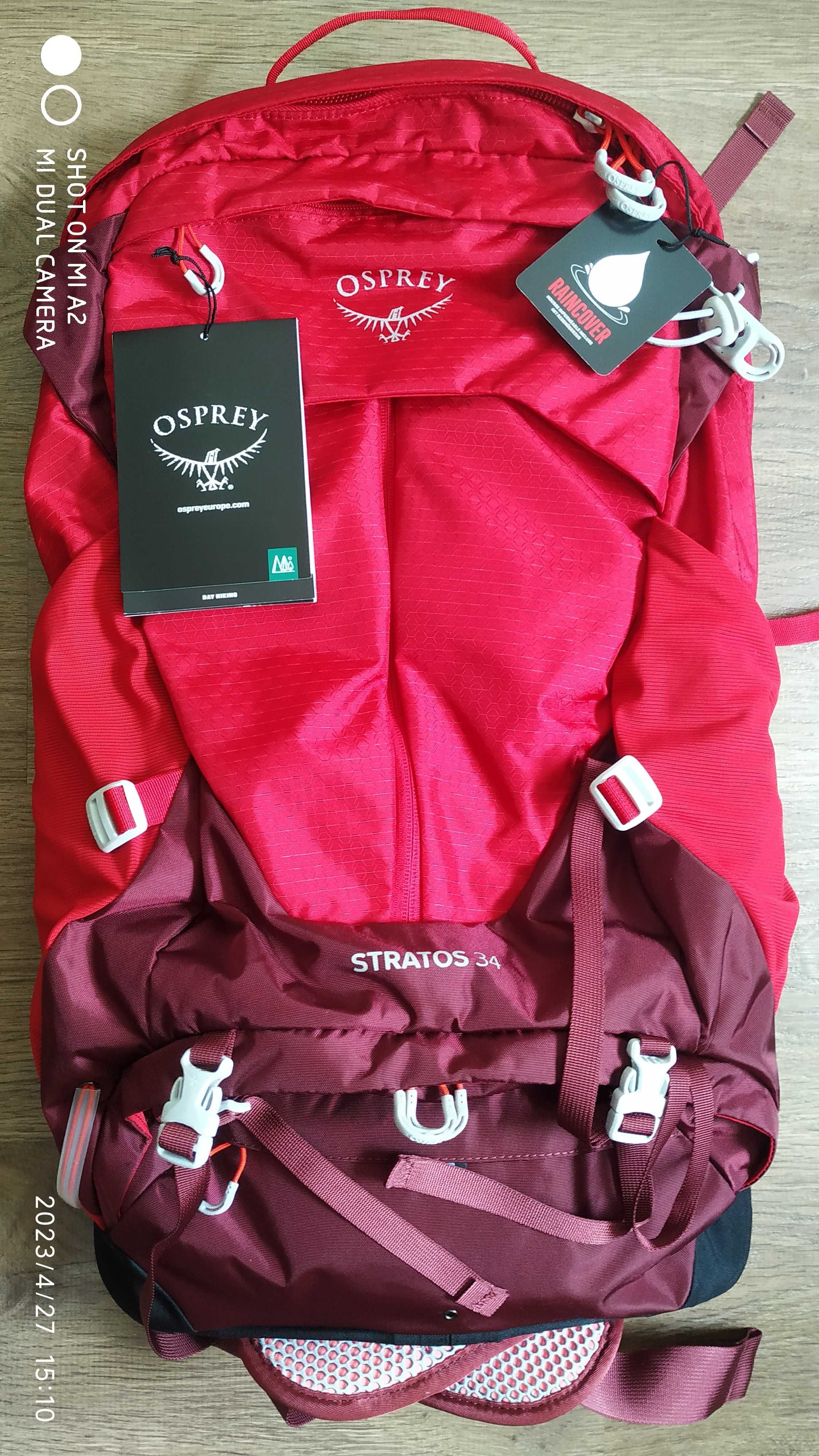 Osprey Stratos 34 Poinsettia Red