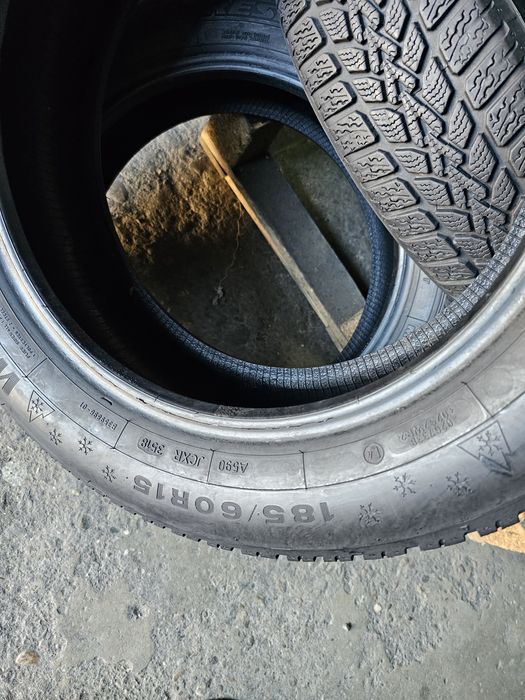 4 anvelope iarna 2x185 60 15 2x 165 65 15  Dunlop