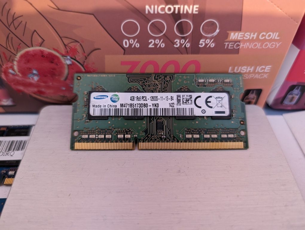 Memorie laptop ram DDR3L 12800/1600u Micron, Samsung Crucial