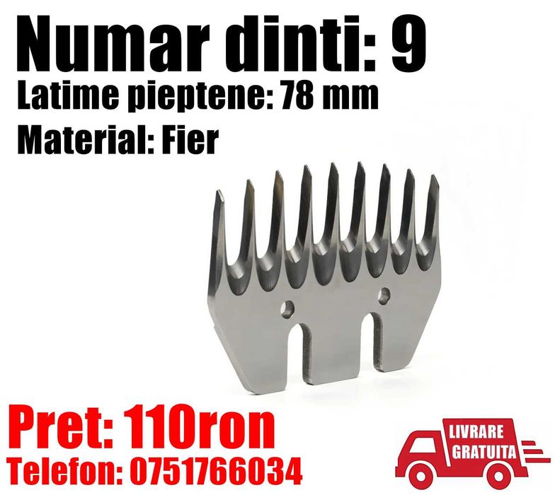 Cutit Lame Rezerva SET Masina Tuns Oi 9 Dinti + LIVRARE GRATUITA !