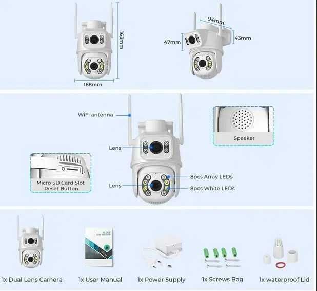 wifi камера с два обектива 6 мегапиксела Робокам iCsee