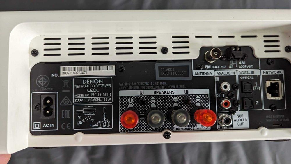 Minisistem Denon Ceol RCD-N10 wifi Heos Alexa alb