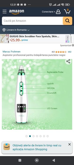 Aspirator pentru îndepărtarea punctelor negre