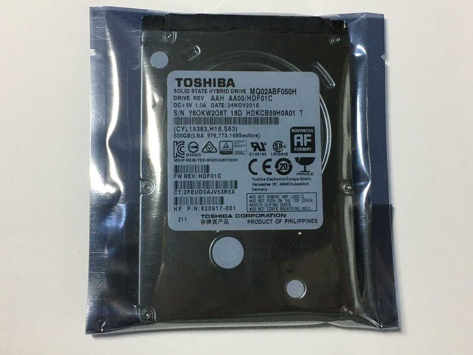 SSHD Toshiba 500GB 8GB SSD SATA 3 5400RPM 64MB Nou Atentie NU este SSD