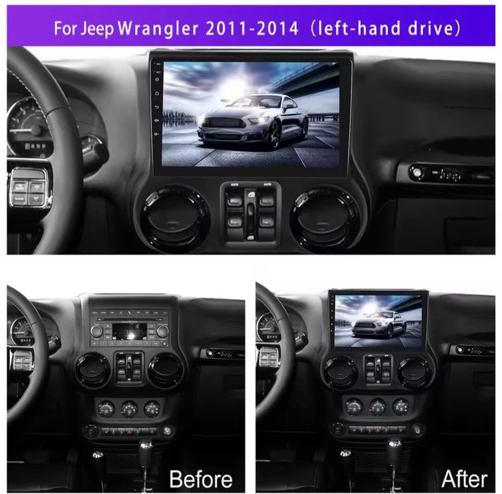 Navigatie Android Jeep Wrangler Rubicon Waze YouTube