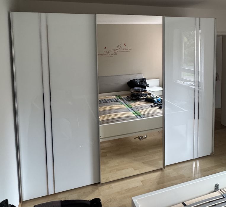 Dressing/Dulap 280/220/65 cm 3 usi culisante stulanalba/oglinda