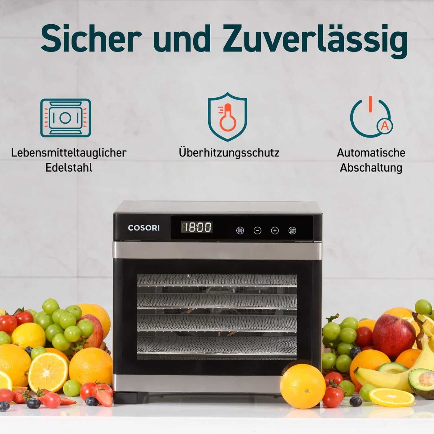 Дехидратор Cosori (‎CP267-FD) 650W 6 регулируеми по височина рафта