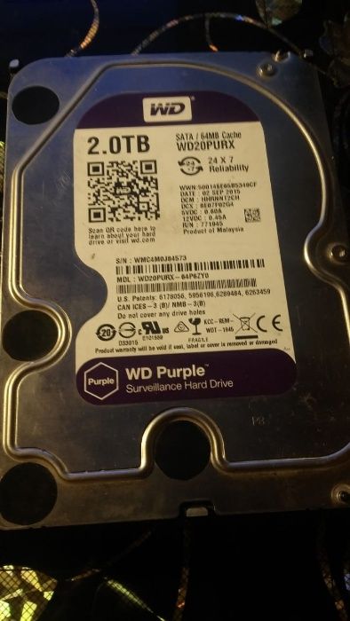 жесткий диск Western Digital Purple, 2000 GB