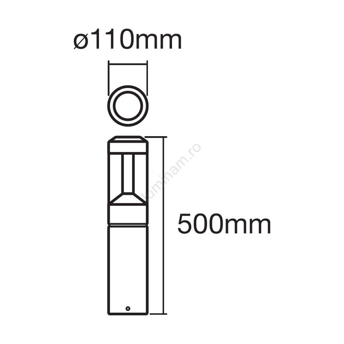 Pilon bolard LED gradina Ledvance Smart + RGB, Bluetooth. Premium