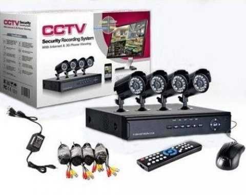 Чисто нов ПЪЛЕН КОМПЛЕКТ С 4 камери И DVR 4 канален - "CCTV".