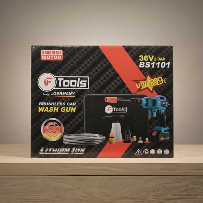 Акумулаторен безчетков пистолет за миене IF Tools BS1101 – 36V, 2.0Ah