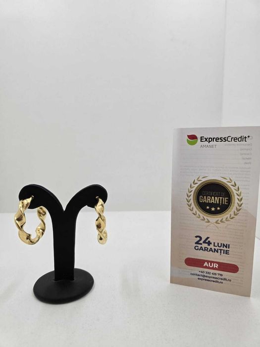 Cercei aur 18K 8.08gr (Ag25 Belvedere B.39869.1)- Garantie 2 Ani!