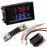 VOLTMETRU si AMPERMETRU auto 0-100V 0-50A 0-100A 100 V 50 A 100 A SUNT