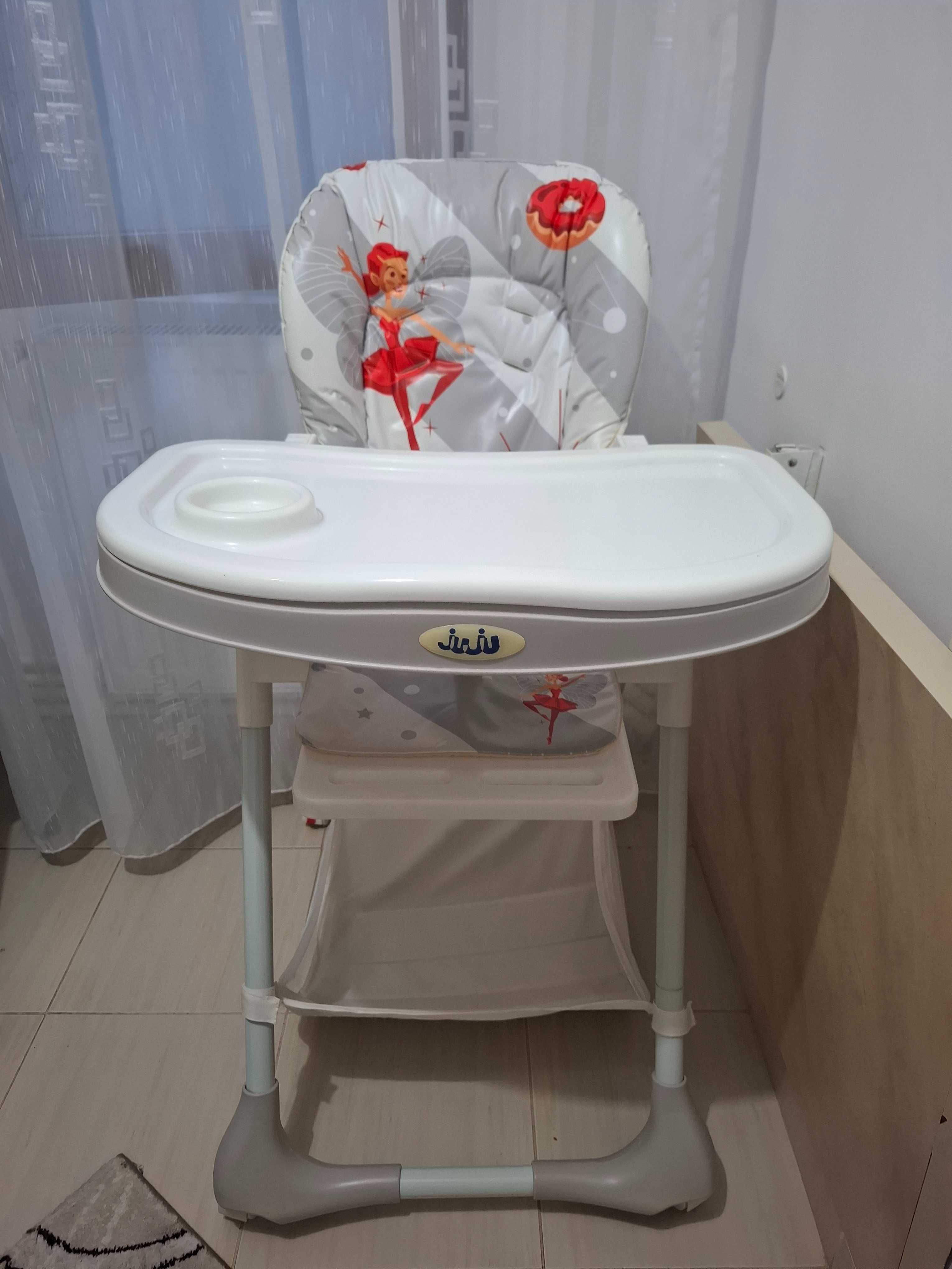 Scaun de masa pentru copii pliabil Juju Eat & Joy, 6 luni-3 ani