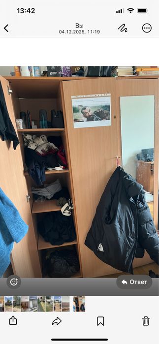 Отдам диван и шкаф