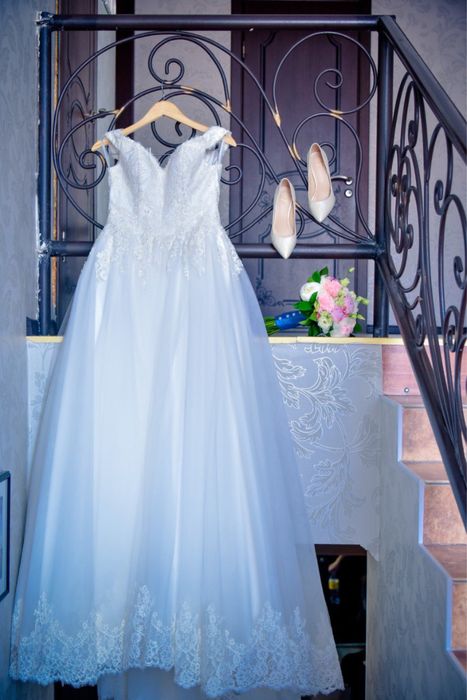 Нежное и красивое свадебное платье