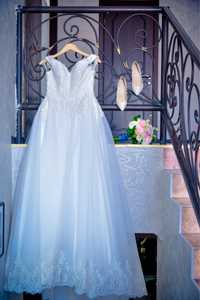 Нежное и красивое свадебное платье