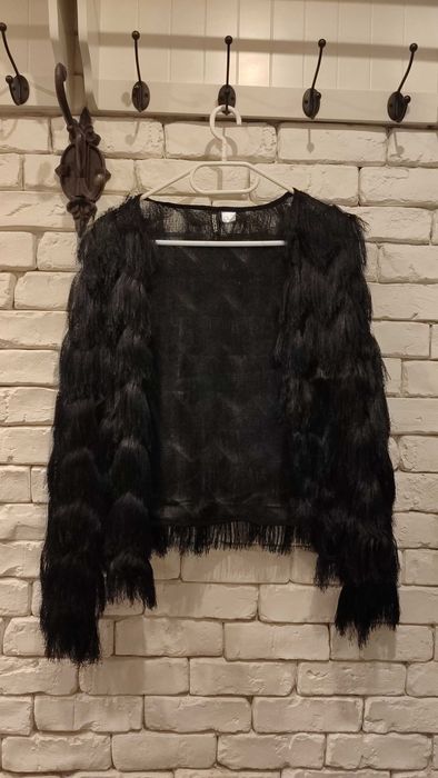 Тънка жилетка с ресни H&M, размер М, използвана