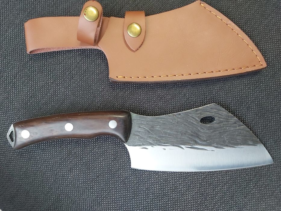 Широк японски кухненски нож с ковано острие,фултанг