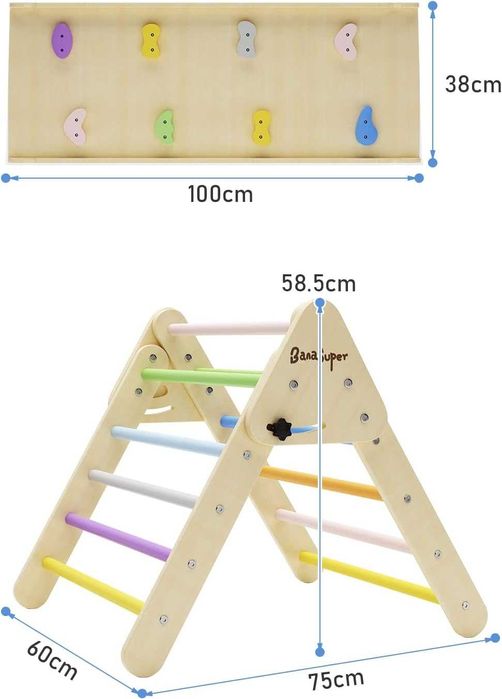 Triunghiul Montessori Pikler cu Rampa Reversibila, REDUS de la 860RON