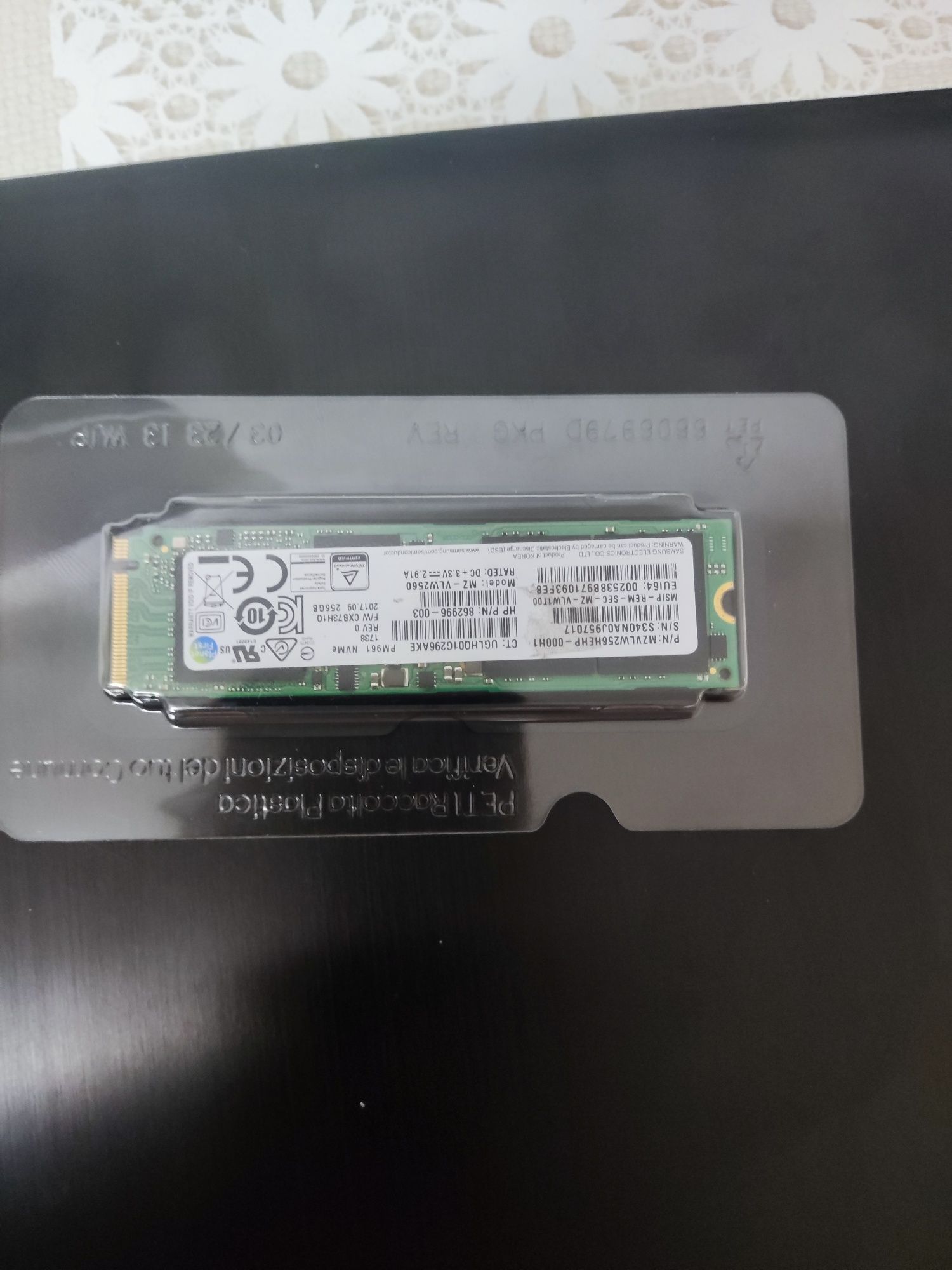 Ssd nvme 256 GB nou