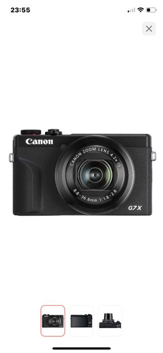Фотокамера Canon PowerShot G7 X Mark III черный