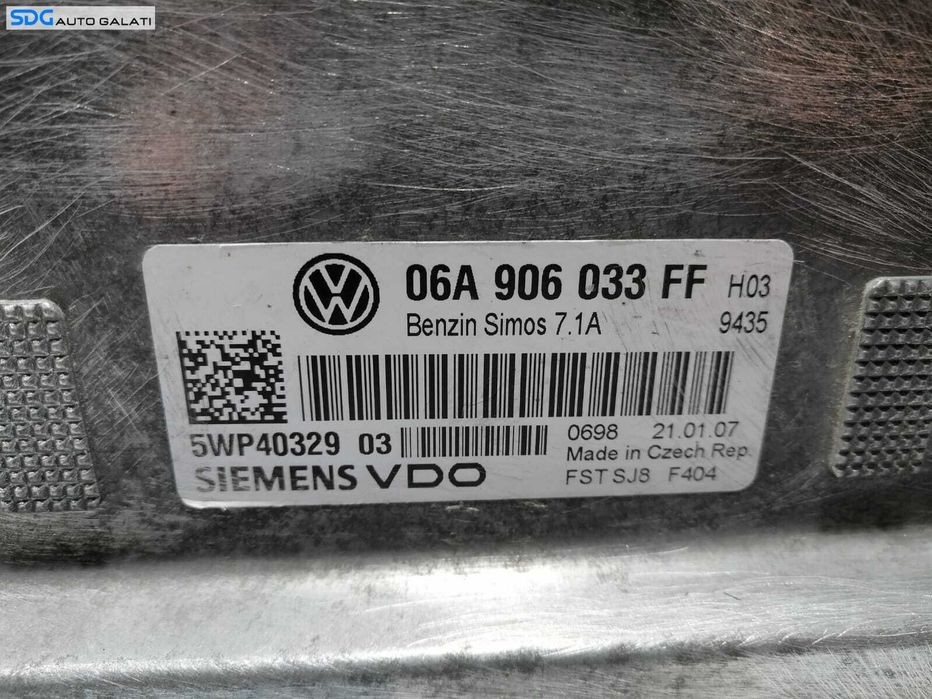 Kit Pornire ECU Calculator Motor Cip Cheie Ceas Ceasuri Imobilizator Seat Leon 1P 1.6 BSE 2006 - 2013 Cod 06A906033FF 5WP40329