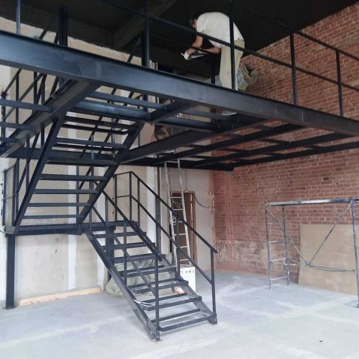 Сварка, Сварщик, антресольный этаж -второй ярус (мезанин), перила и т.