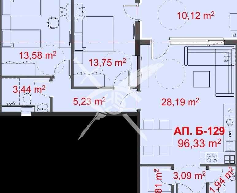 Тристаен апартамент Славейков  481-17281