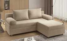 canapea 3 locuri Vitaro + taburet bej