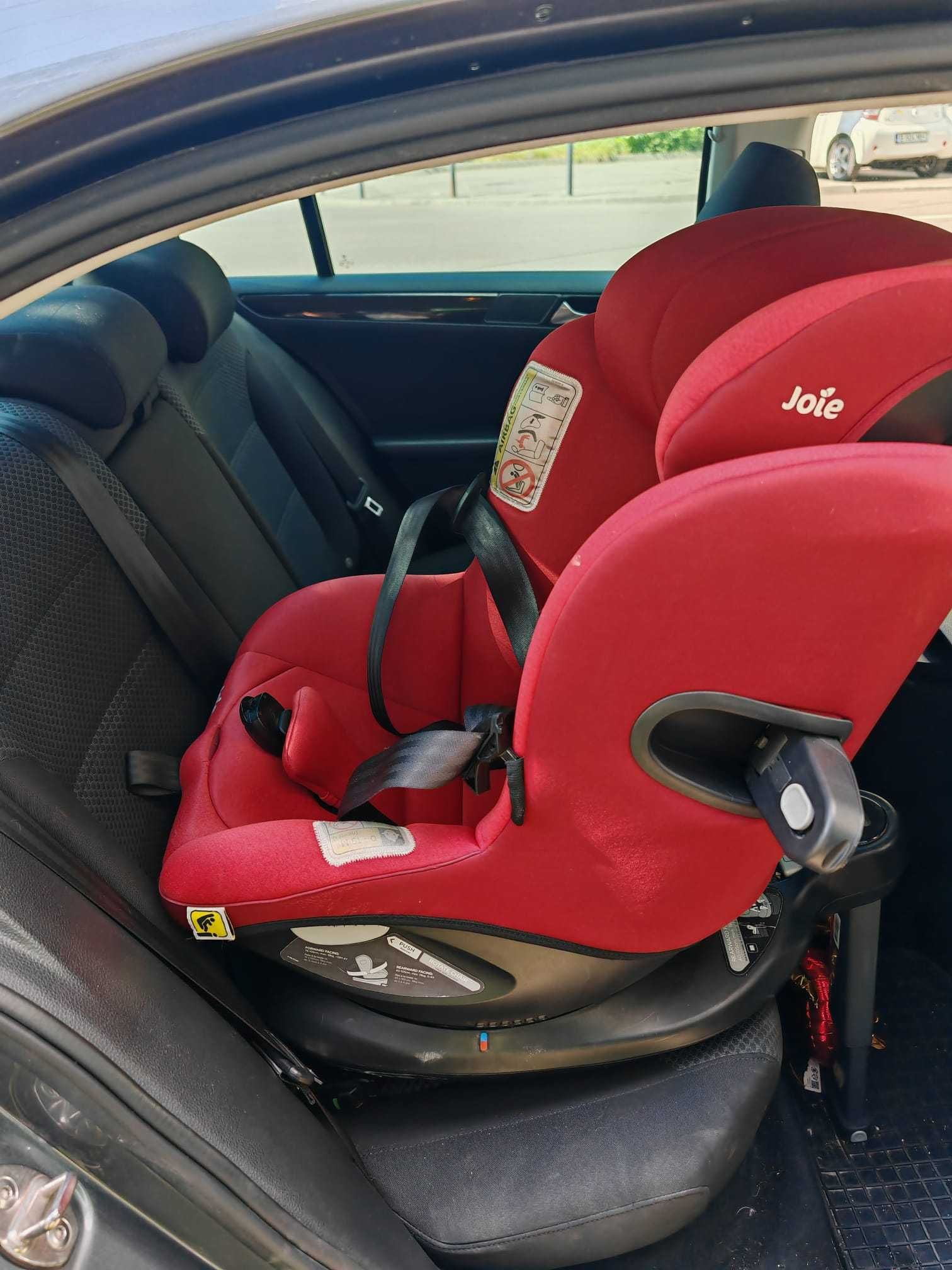 Scaun auto copii, rotativ I-Spin 360° E, Rosu, Joie certificat ADAC