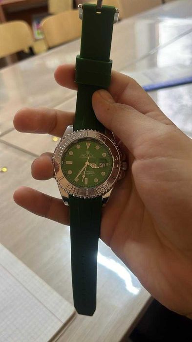 Часы rolex зеленый ремешок