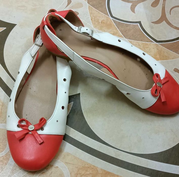 Balerini de dama din piele naturala