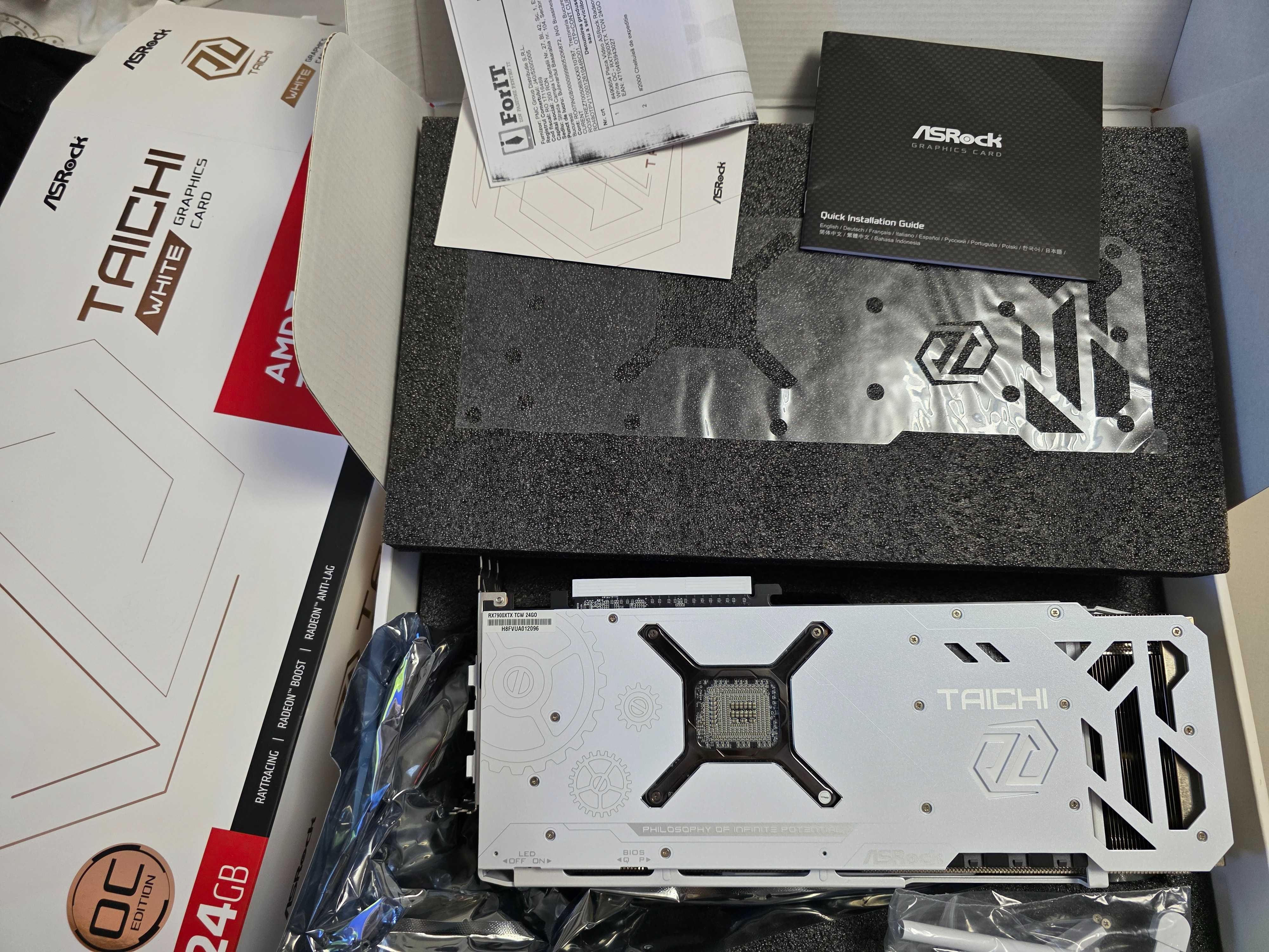 RX 7900 XTX Taichi White OC 24GB, garanție 32 luni