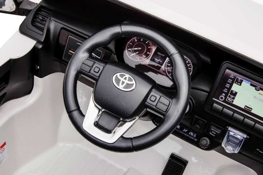 Masinuta electrica pentru 2 copii 4x4 Toyota Hilux 12V 14Ah, White