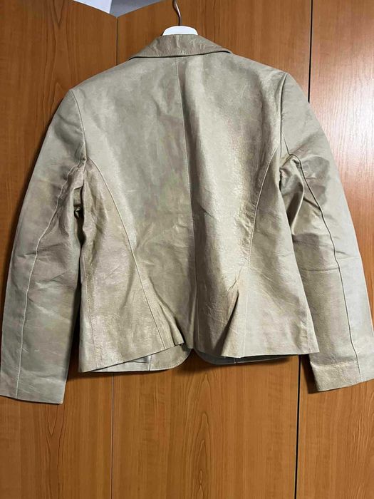Sacou damă din piele bej – mărimea SM