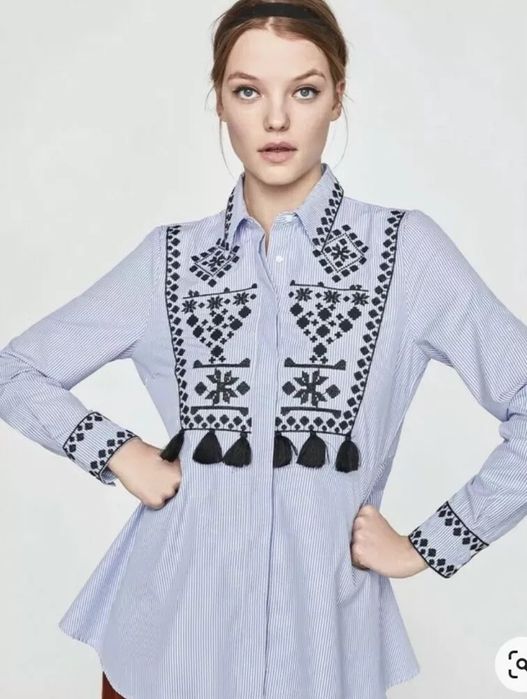 Camasa cu broderii Zara