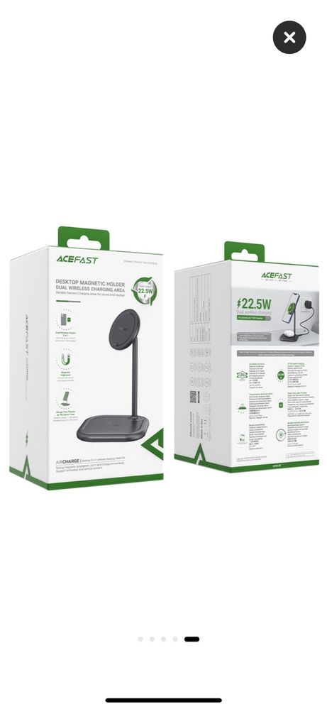 Безжично зарядно устройство, AceFast, 15W, за Iphone и Airpods